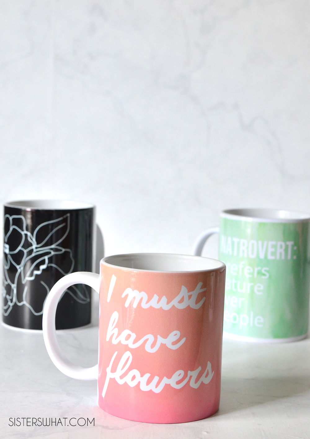 How to Make a Custom Mug with the Cricut Mug Press - Sisters, What!